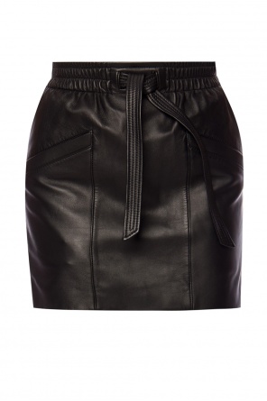 Tie-up leather skirt, zdjęcie 1 Tie-up leather skirt od Coach